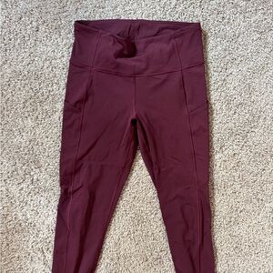 Lululemon Maroon Capri Leggings